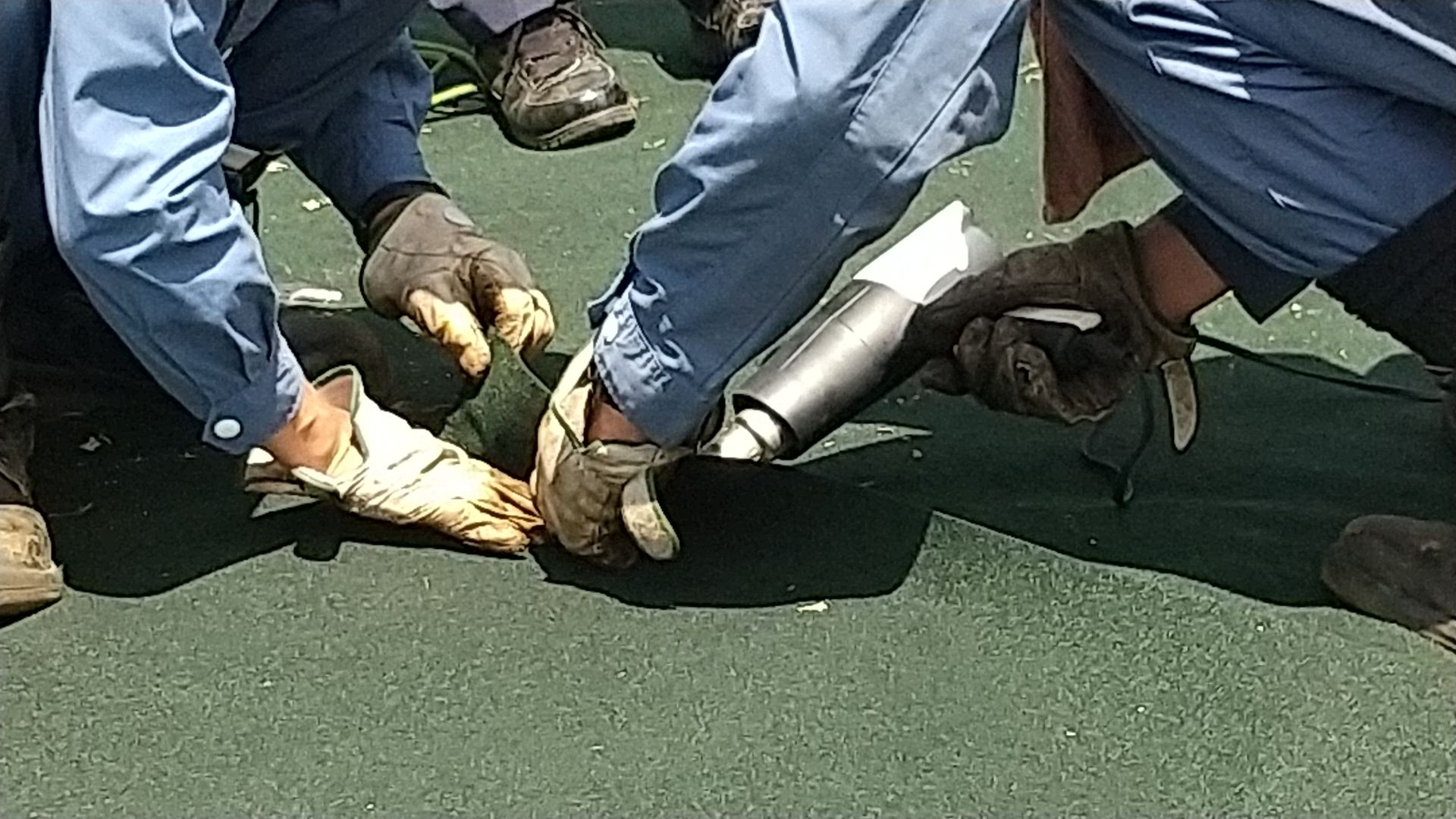 防草シート溶着